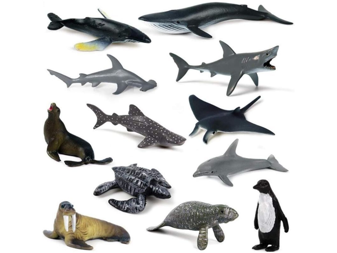 Figuras En Miniatura De Animales Marinos 2025, 12 Juguetes Educativos Para Niños, Regalo De Cumpleaños.