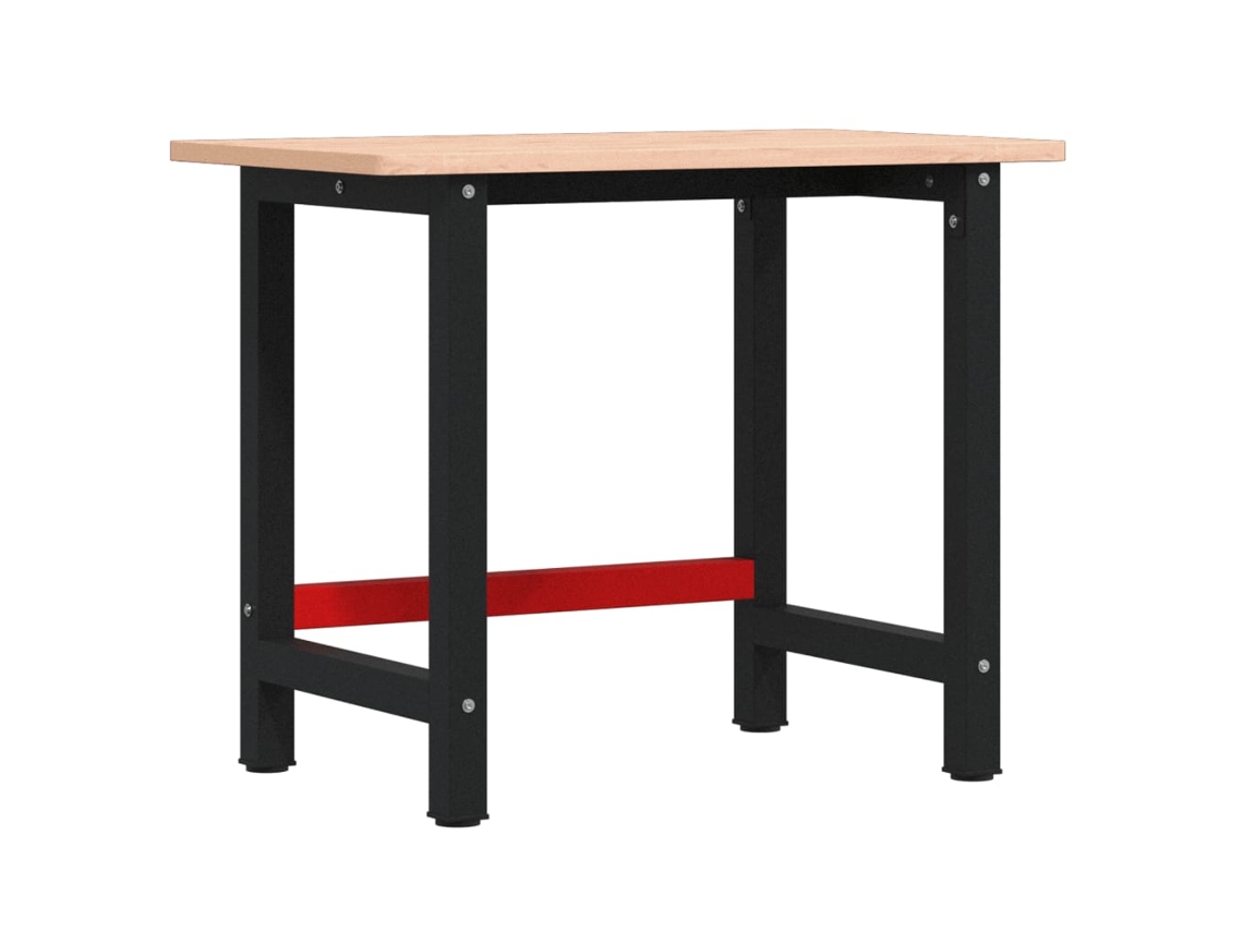 Maison Exclusive - Banco De Trabajo Rectangular Madera Maciza Roble 100x60x81,5 Cm