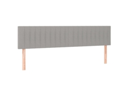 Maison Exclusive - Cabeceros 2 Unidades De Tela Gris Claro 80x5x78/88 Cm