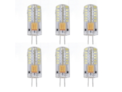 2026 6 piezas de bombillas LED G4 de 12 V de luz blanca pura, fácil instalación, luz uniforme para el hogar y fiestas.