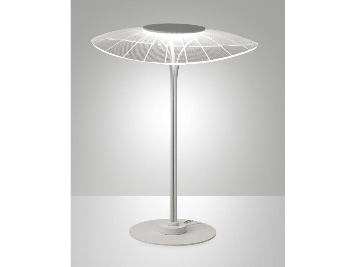 Lámpara De Mesa Led Vela De 12 W, 3000 K, 1100 Lm, En Metal Y Metacrilato Blanco - Diseño Moderno, Regulable Y Con Una Estructura Elegante.