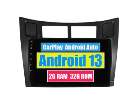Autoradio Multimedia ROVERONE para Toyota Yaris 2 XP90 2005 - 2012 CarPlay Android Coche Radio Bluetooth Navegación