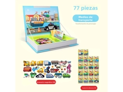 Libro de rompecabezas magnético con piezas magnéticas para combinar, animales, dinosaurios, números y otros elementos. Mdug (transporte)