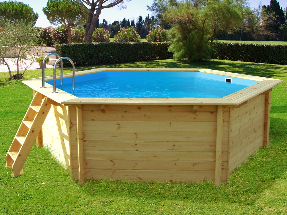 Piscina de madera "Hawai" - 4.10 x 1.18 m HABITAT ET JARDIN