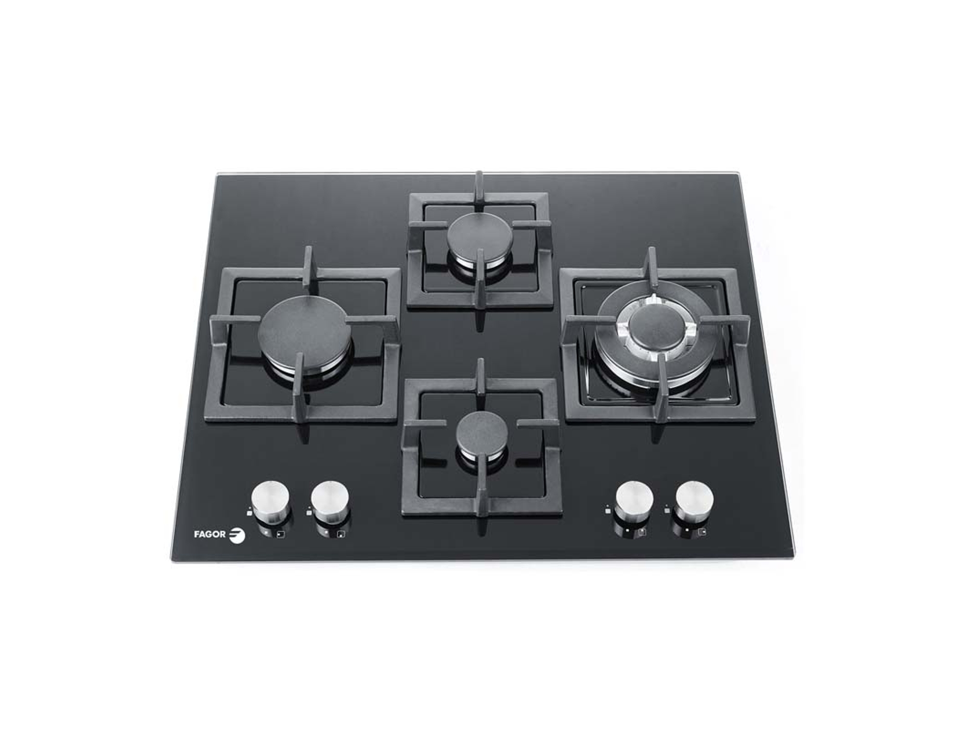 Placa de Gas FAGOR 7CFI-4GLSA (Gas Natural - 62 cm - Negro)