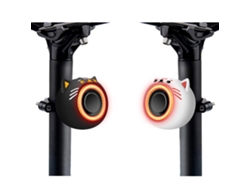 Bonita Funda Para Luz Trasera De Bicicleta Con Forma De Gatito, Cómoda Y Segura, Con Silicona Suave, Recargable Y Alarma Antirrobo Para Bici