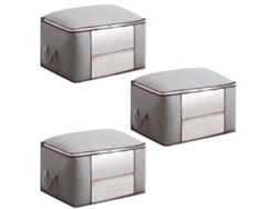 Caja de Almacenaje Guardar Ropa Ventana JEIIBRZUI Gris (27x21x10cm)