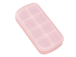Bandeja Flexible De Silicona Para Cubitos De Hielo Con Tapa, 8 Cubitos, Rosa, Para Congelador, Whisky.