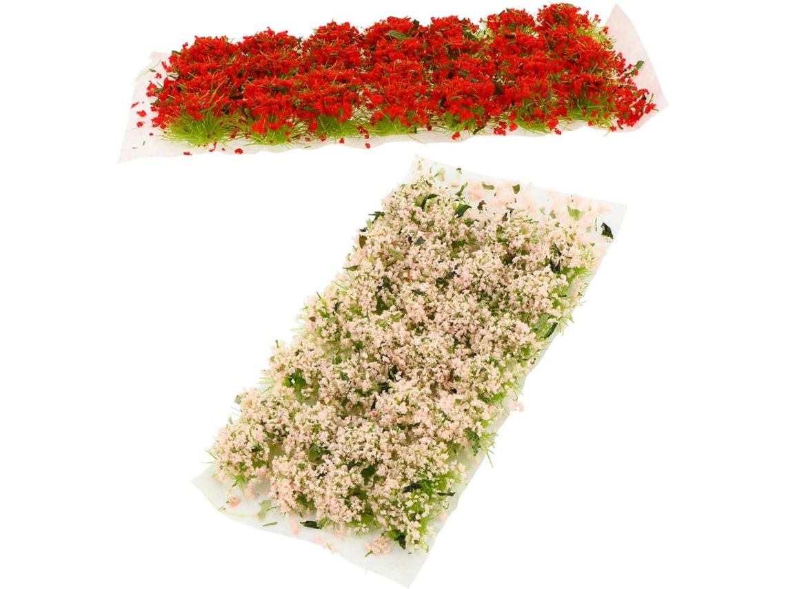Grupos De Flores Artificiales, Resina Ligera, 2 Cajas, Decoración De Paisajes En Miniatura