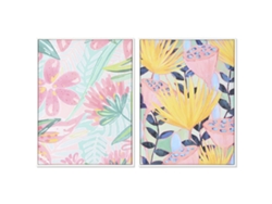Cuadro DKD Home Decor Moderno Hoja de planta (60 x 4 x 80 cm) (2 Unidades)