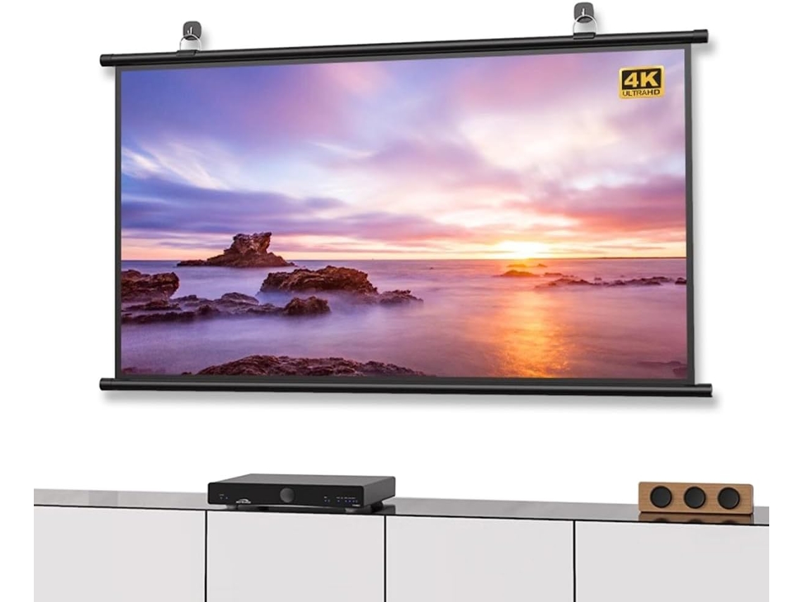 Pantalla De Proyección De Pared Retráctil De 60 Pulgadas (4:3, 16:9) Y 72 Pulgadas, Sin Arrugas Ni