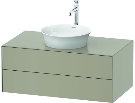 DURAVIT Tulip blanco, mueble de baño de pared, ancho 1000 x fondo 550mm, con 2 cajones, con tecnología Tip-on, WT49860