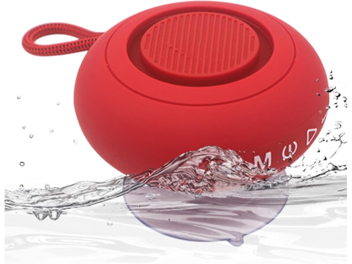 Altavoz para ducha con ventosa, graves potentes y sonido vasco, ideal para usar en la ducha, de viaje y en la cocina. SFUSHOS