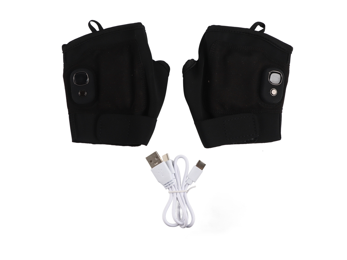 2026-guantes Calentados Sin Dedos Impermeables Usb Antideslizantes De Fibra De Poliuretano Para Invierno