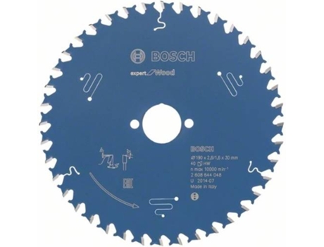 Disco de Sierra Circular BOSCH Expert para Madera 190x30x2.6 mm - 40