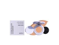 Corrector en cojín morado para piel oscura