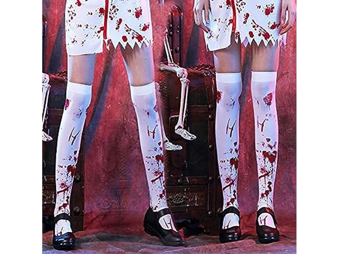 Calcetines De Halloween Con Estampado De Huesos, Bragas Con Dibujos De Huesos, Accesorios Terroríficos Para Fiestas.