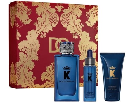 Cofre de Perfume DOLCE & GABBANA K Eau de Parfum (100 ml) + Aceite para Barba (25 ml) + Gel de Baño (50 ml)