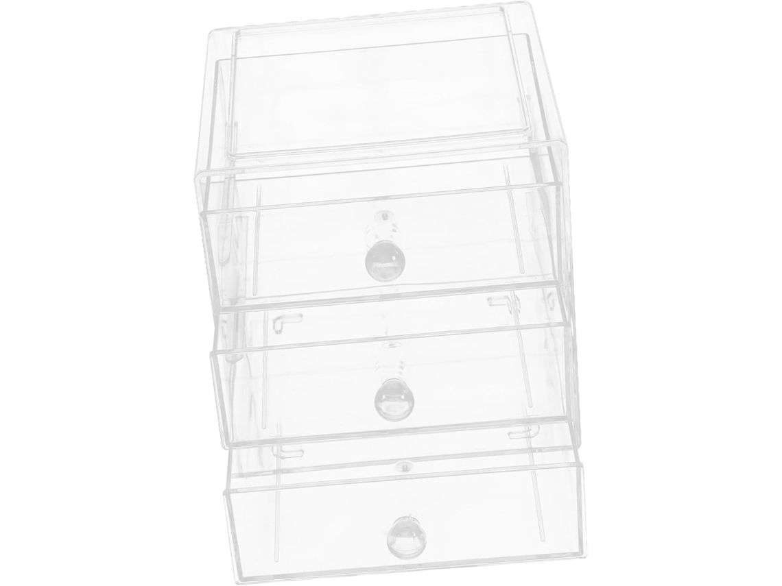 Caja De Almacenamiento Acrílica Con Cajones Para Maquillaje, Organizador De Escritorio, Soporte.