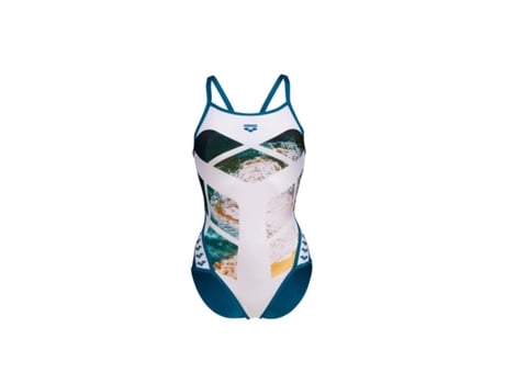 Bañador de Mujer para Natación ARENA Pieza Planet Super Azul (28)