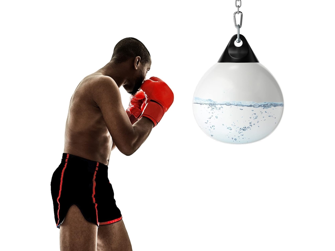 Saco de Boxeo con Agua, Bolsa de Boxeo para Agua de 45 cm y 50 kg con Cadena de Metal Ajustable, Manguera de Inyección de Agua COSTWAY