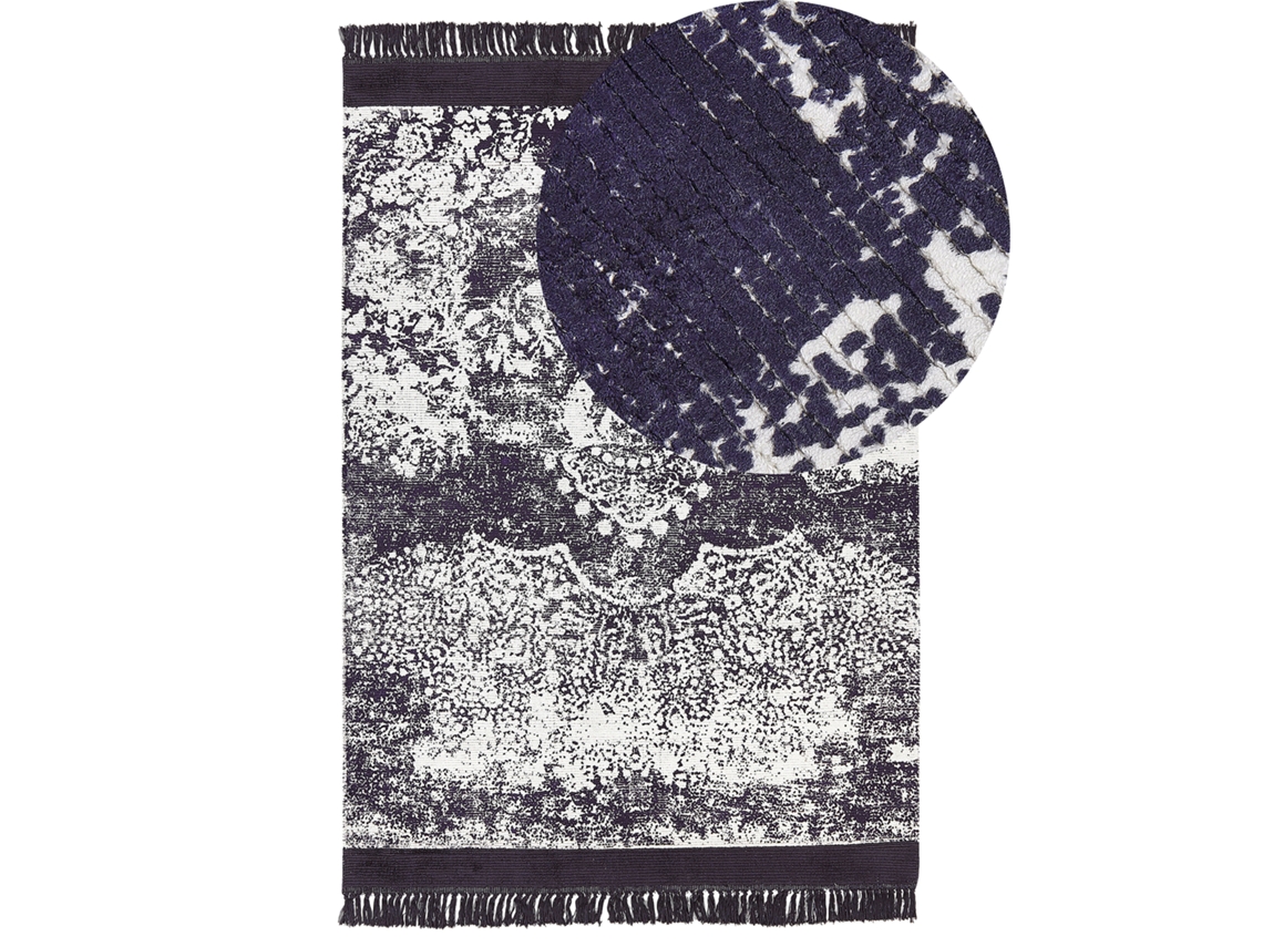Alfombra de pelo corto BELIANI Akarsu de Viscosa Violeta 160x230