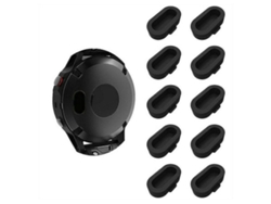Juego de 10 tapas protectoras para el puerto de carga del reloj inteligente Garmin, tapones de silicona a prueba de polvo, color negro. S. GOKOCO