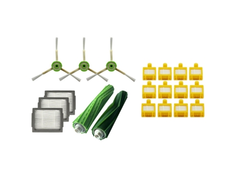 Rollo de cepillo lateral con filtro Hepa para Irobot Roomba I7 E5 E6 I Series con 12 filtros