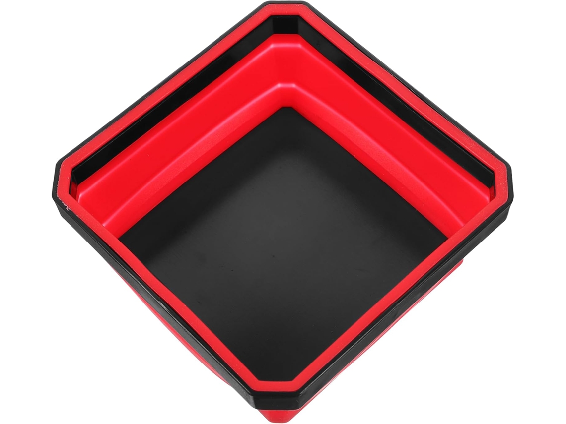 Bol Magnético Para Piezas Pequeñas, Bandeja Plegable, Rojo, Accesorio De Silicona Portátil Para Bricolaje Y Manualidades.