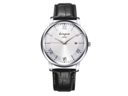 Reloj De Moda Para Hombre Con Correa De Piel Sintética, Esfera Grande, Números Romanos, Diseño De Cuarzo Para Negocios.