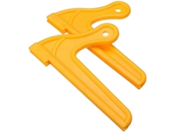 2 Piezas Palancas De Empuje Portátiles En V Para Carpintería Mesa Sierra Router Hoja Trabajo Segura Abs 20,5*13 Cm Amarillo
