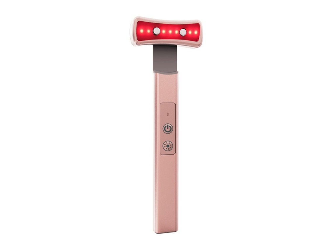 Terapia de luz roja para rostro, dispositivo de terapia de luz LED 6 en 1 para ojos, piel, varita facial con masajeador facial Ba Bestvite