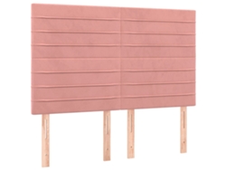 Maison Exclusive - Cabecero De Cama Rosa 144x5x118/128 Cm Terciopelo