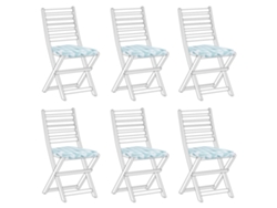 Conjunto de 6 cojines de asiento BELIANI Tolve de Poliéster Azul 39x31x5