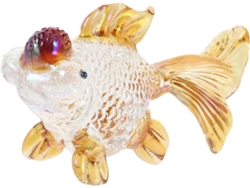 Figura Carpa Cristal Dorado 93 24 5 48 Pisapapeles Decorativo 72 Escultura Miniatura Decoración Hogar Objeto