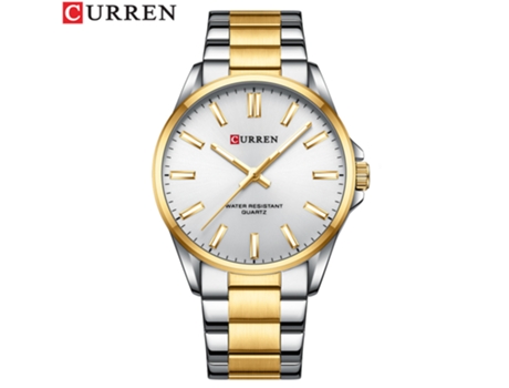 Relojes de Pareja Correa de Acero Relojes para Hombre Relojes de Mujer de Moda Relojes de Cuarzo de Negocios-Hombres Blancos LUUCOZK