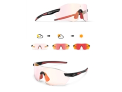 Gafas de seguridad fotocromáticas Yuysan para uso diurno y nocturno, color rojo.