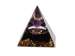 Orgonita piramidal de Baok de 5 cm, cristal para sanación, energía positiva, meditación y generador de energía para el chakra de Tauro.