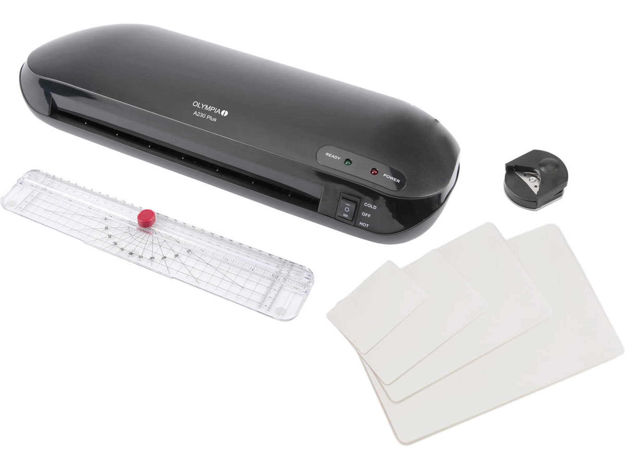 Plastificadora OLYMPIA 3129 Negro (A4 - Termica y en Frío)