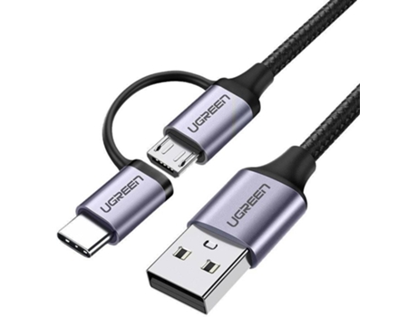 Cable UGREEN 30875 (USB - USB-C - 1 m - Negro)