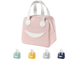 Bolsa térmica para almuerzo, fácil de limpiar, ideal para mujeres, hombres, niñas y niños. Chaberlu (rosa).