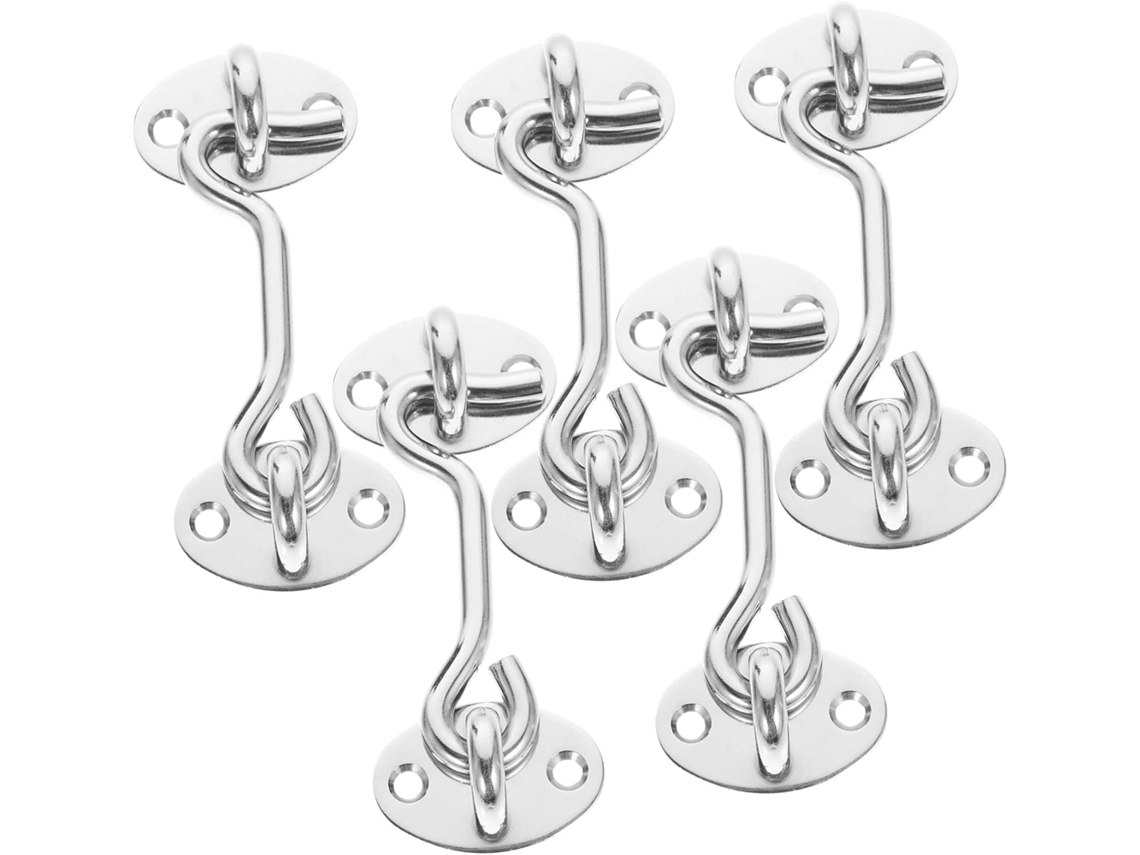 Juego de 5 tornillos de acero inoxidable para ventanas, fáciles de instalar, para garaje, granero o mesa. Resistentes.