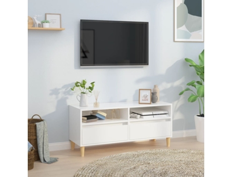 Mueble De Tv VIDAXL Blanco Madera contrachapada (100x34.5x44.5 cm)