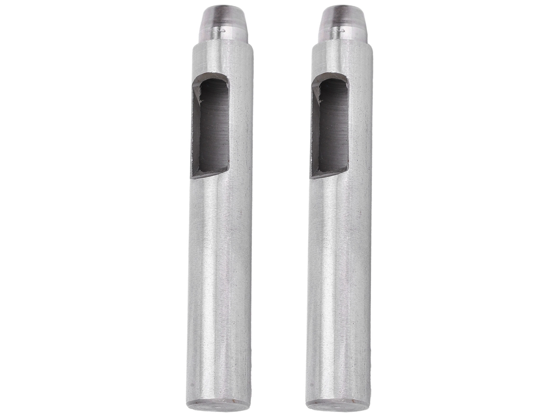 Kit De 2 Herramientas Perforadoras De Agujeros Redondos Huecos Para Cuero, 10 Mm, Acero, Fáciles De Usar.