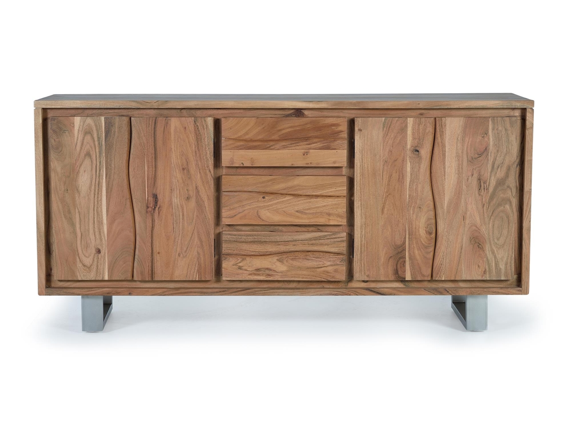 Aparador madera acacia Marrón.GINER Y COLOMER 82x45x172