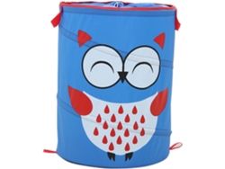 Azul Cesta De Almacenamiento Con Diseño Búho