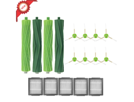 Cepillo Lateral de repuesto, filtros Hepa y cepillo de rodillo para Irobot Roomba I7 I7/I7 Plus E5 E6 E7, piezas de aspiradora