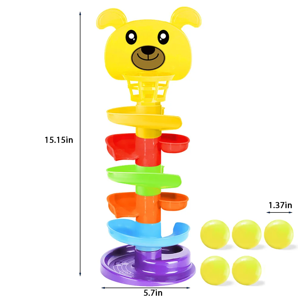 Pelota rodante de juguete para bebés (6 capas) - Juego educativo para bebés - Pista de apilamiento para bebés