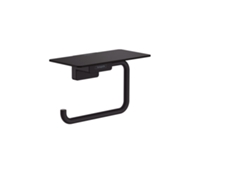 Portarrollos AddStoris de HANSGROHE, con repisa, 41772, Portarrollos AddStoris de HANSGROHE, con repisa, 41772, Color: Negro Mate