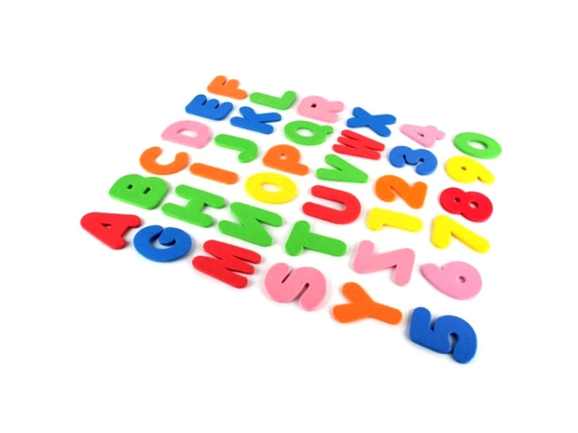 Brinquedos De Banho Letras Números Infantil Eva Macio Presente Educacional para Bebê